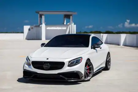 White Brabus Mercedes-Benz C63 AMG With HRE Wheels