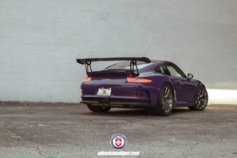 Purple Porsche GT3 RS With HRE R101LW Wheels