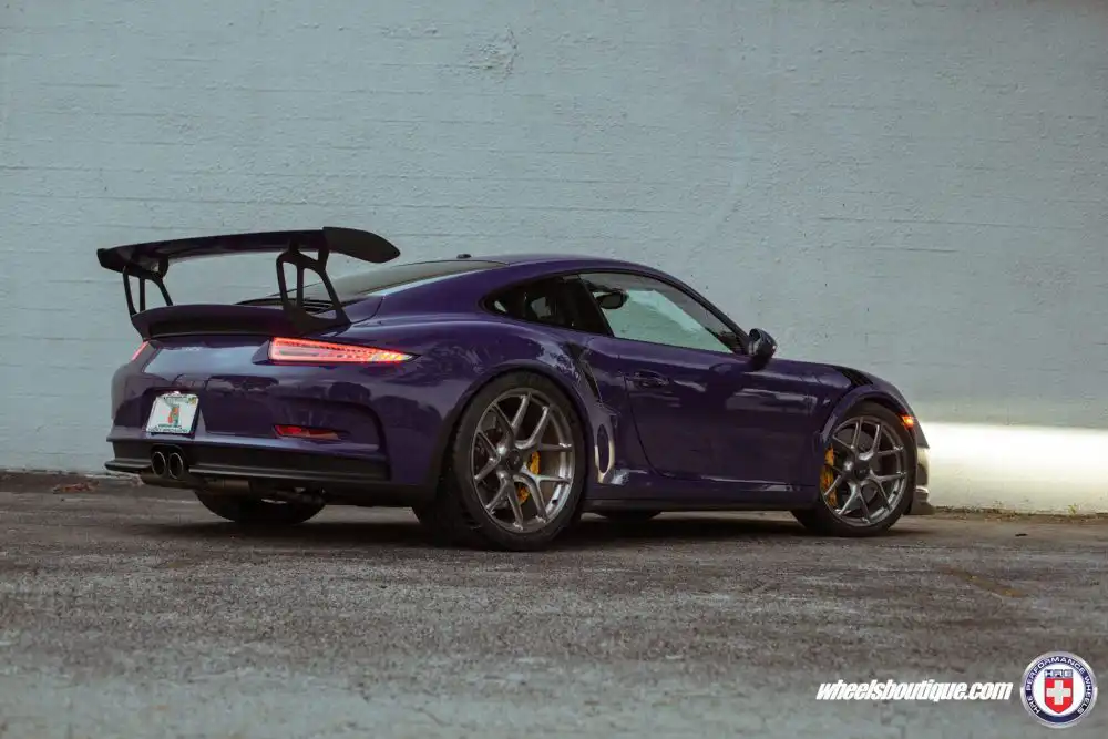 Purple Porsche GT3 RS With HRE R101LW Wheels