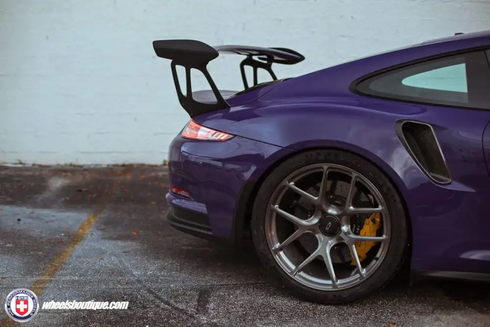 Purple Porsche GT3 RS With HRE R101LW Wheels