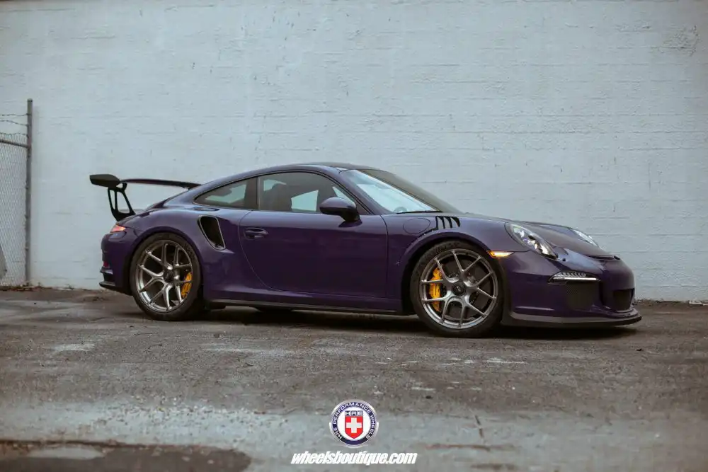Purple Porsche GT3 RS With HRE R101LW Wheels