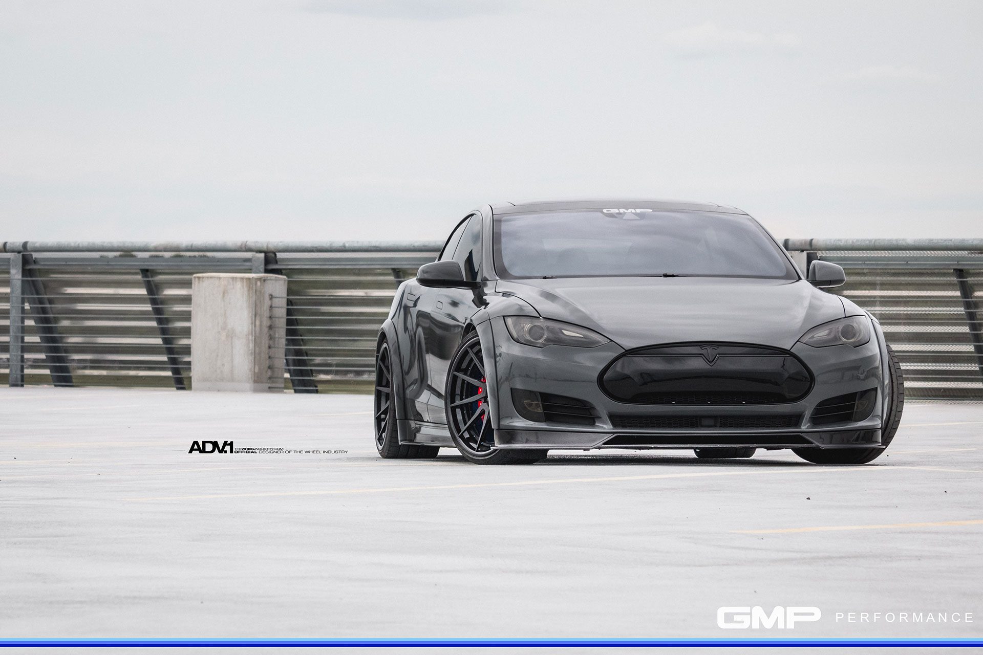 Tesla Model S Looking Aggressive Thanks To Some ADV.1 Wheels