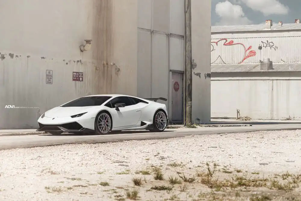 Bianco Avus Lamborghini Huracan Gets ADV.1 Directional Wheels 30 White Lamborghini Huracan With ADV.1 Wheels Wallpaper