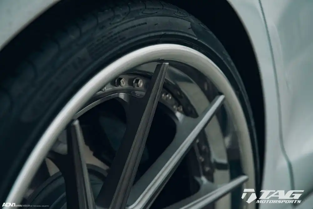 White Tesla Model S With ADV.1 Wheels Wallpaper