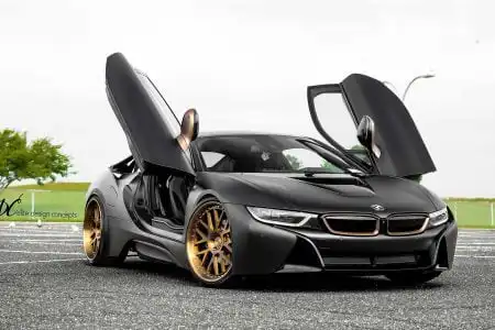 Matte Black BMW i8 With EDC Wheels