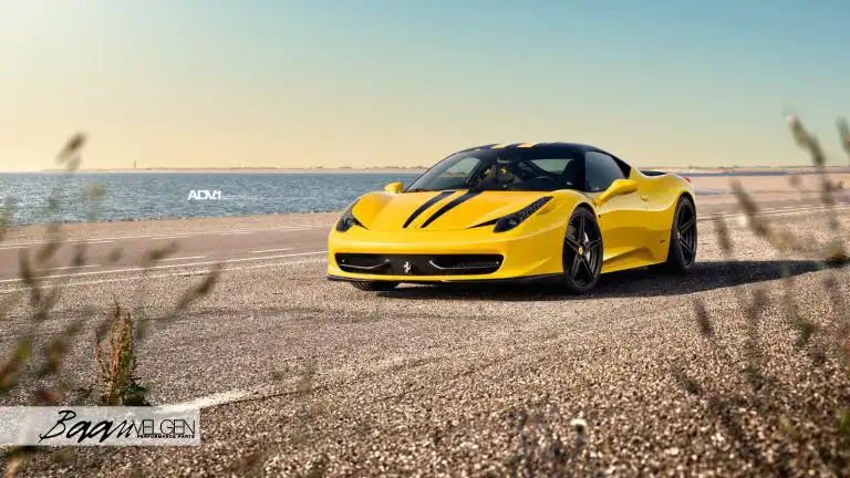 Yellow Ferrari 458 Italia Gets ADV.1 Wheels by Baan Velgen