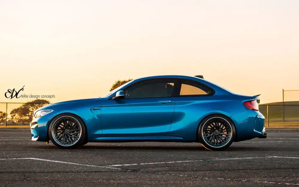 Long Beach Blue BMW M2 Upgraded With Carbon Fiber Finished EDC Wheels 1 Long Beach Blue BMW M2 With EDC Wheels Wallpaper
