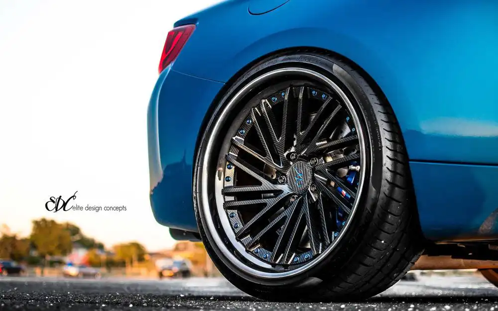 Long Beach Blue BMW M2 Upgraded With Carbon Fiber Finished EDC Wheels 2 Long Beach Blue BMW M2 With EDC Wheels Wallpaper