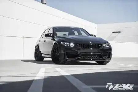 Black Sapphire Metallic BMW M3 Gets Vorsteiner Flow Forged Wheels Image 3