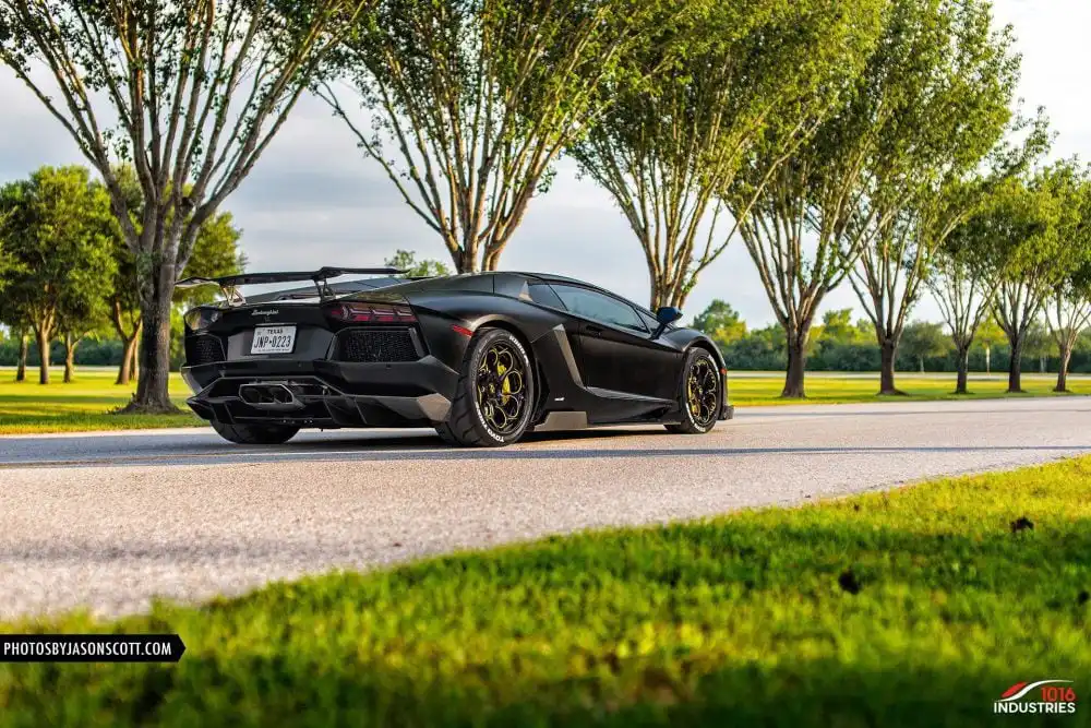 Nero Nemesis Lamborghini Aventador With 1016 Industries Carbon And Savini Wheels