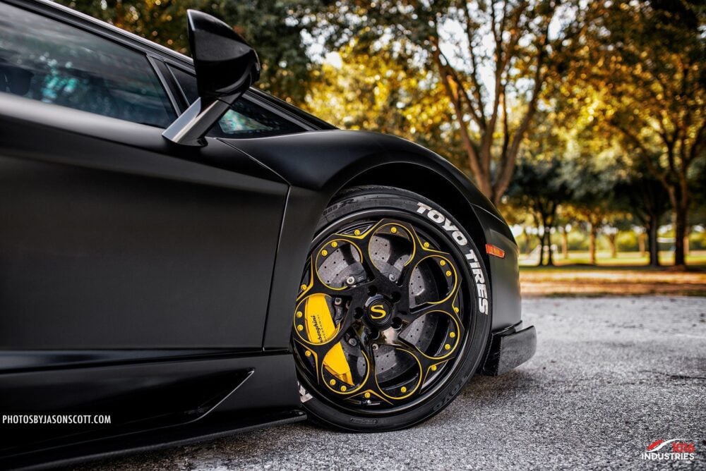 Nero Nemesis Lamborghini Aventador With 1016 Industries Carbon And Savini Wheels