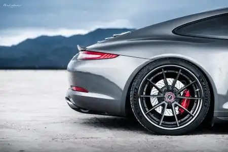 Agate Grey Porsche 991 Carrera 4S On Brixton Forged Wheels