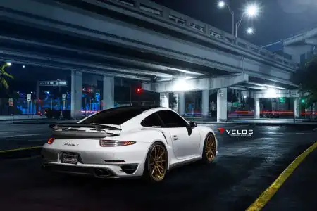 Porsche 991 Turbo S On Velos S10 Forged Wheels