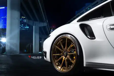 Porsche 991 Turbo S On Velos S10 Forged Wheels