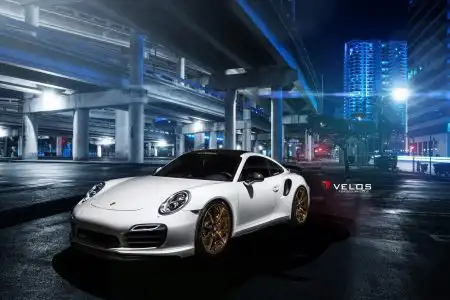 Porsche 991 Turbo S On Velos S10 Forged Wheels