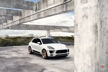 White Porsche Macan With Vossen Forged CG-210 Wheels