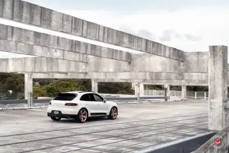 White Porsche Macan With Vossen Forged CG-210 Wheels