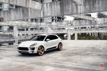 White Porsche Macan With Vossen Forged CG-210 Wheels