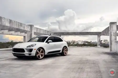 White Porsche Macan With Vossen Forged CG-210 Wheels