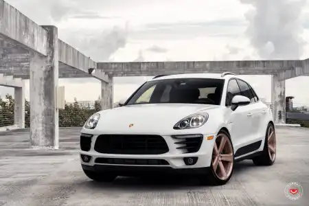 White Porsche Macan With Vossen Forged CG-210 Wheels