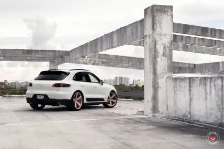 White Porsche Macan With Vossen Forged CG-210 Wheels