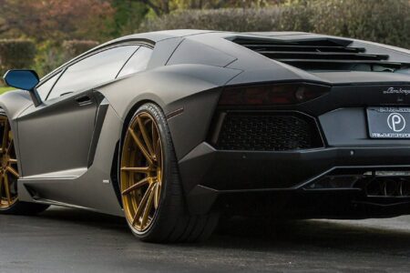 Satin Matte Black Lamborghini Aventador Gets ADV.1 Wheels
