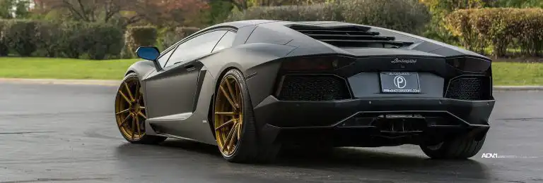 Satin Matte Black Lamborghini Aventador Gets ADV.1 Wheels