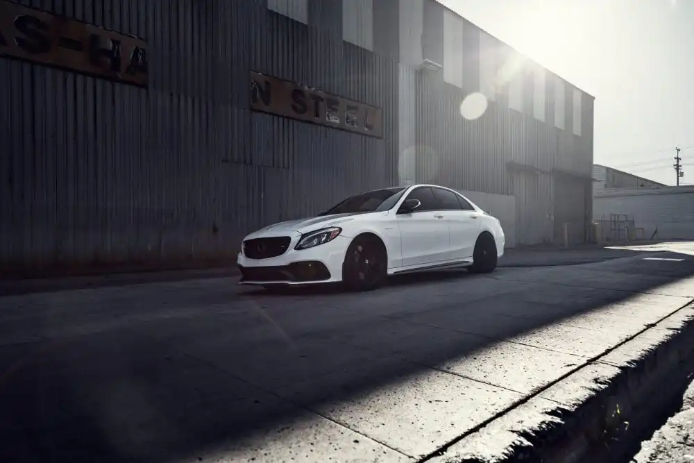 White Mercedes-Benz C63S AMG With Mode Carbon Aero Parts 1 White Mercedes-Benz C63 AMG With Mode Carbon Aero Parts
