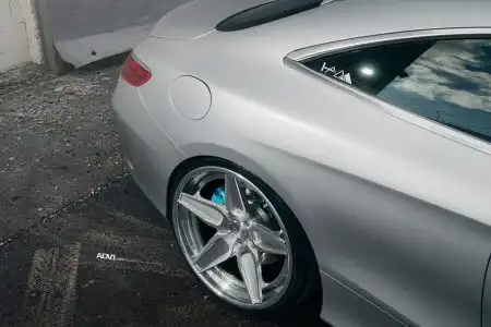 Matte Silver Mercedes-Benhz S63 AMG With ADV.1 Wheels Wallpapaer