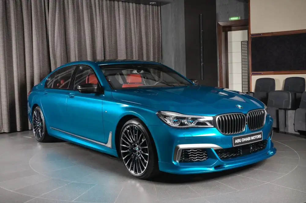 bmw m760li individual long beach blue 10