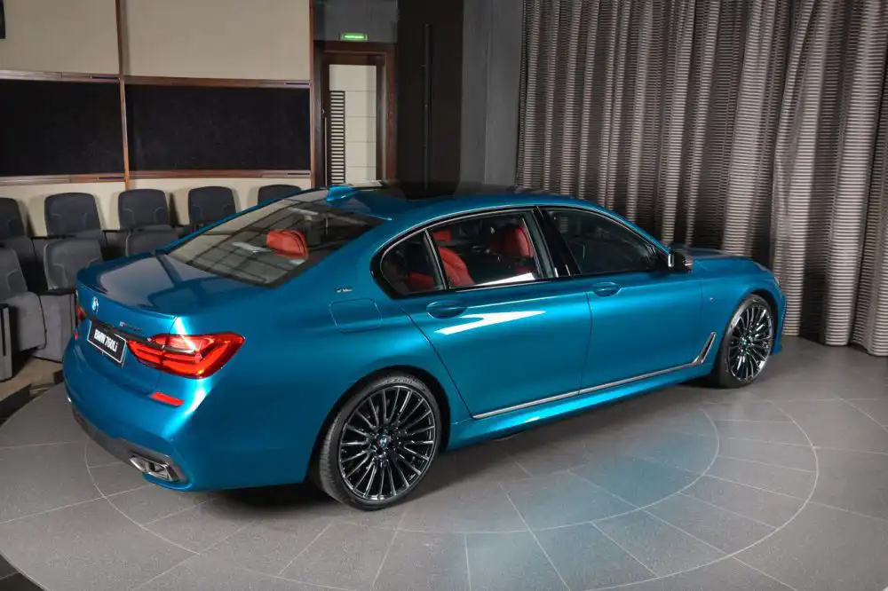 bmw m760li individual long beach blue 12