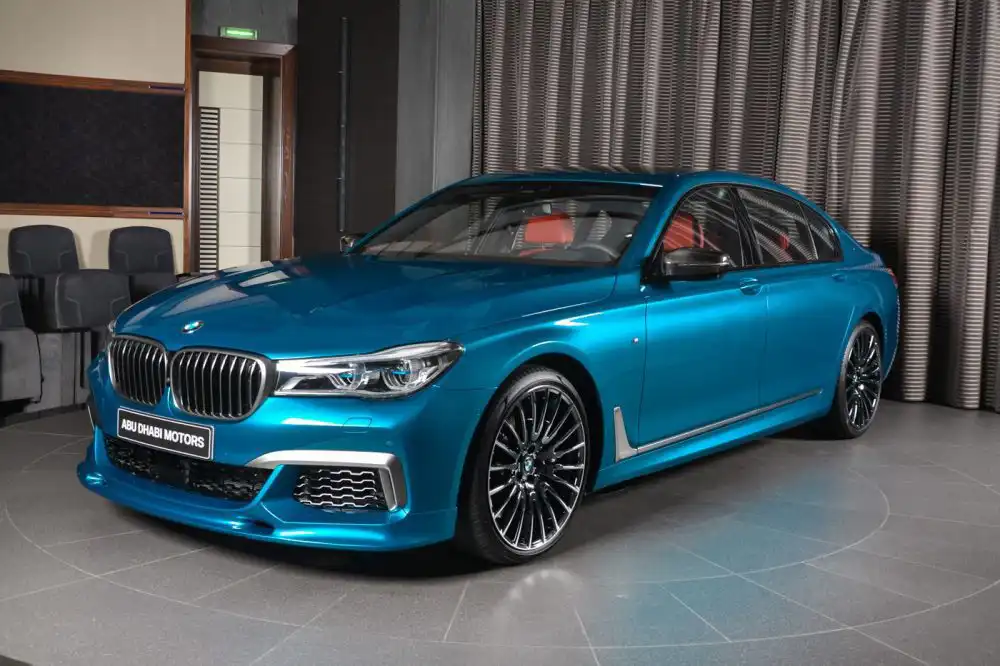 bmw m760li individual long beach blue 13