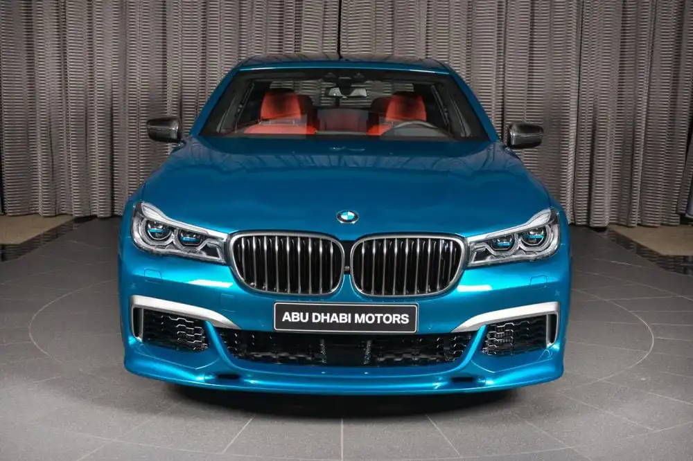 bmw m760li individual long beach blue 14