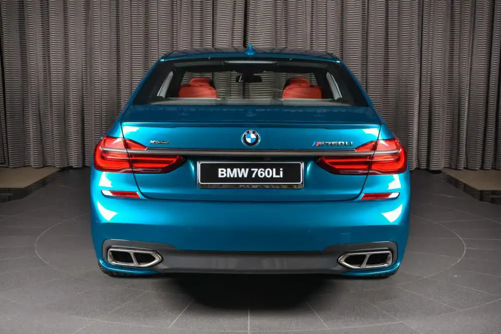 bmw m760li individual long beach blue 3