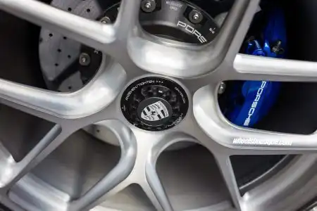 White Porsche 991 Turbo S Convertible – HRE Wheels