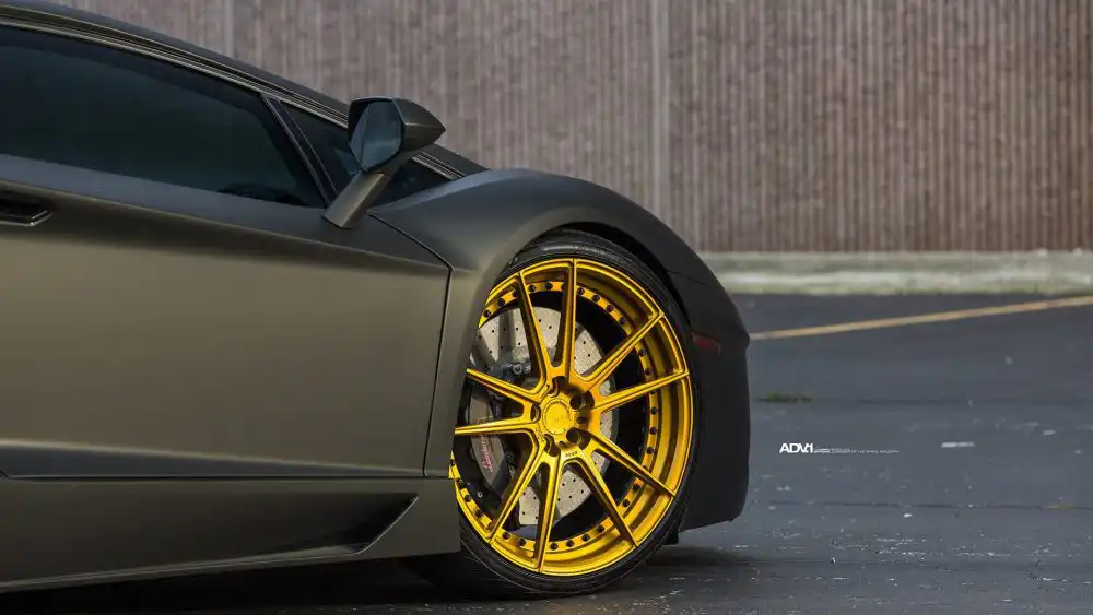 Satin Matte Black Lamborghini Aventador Gets ADV.1 Wheels 62 Satin Matte Black Lamborghini Aventador WithADV.1 Wheels Wallpaper