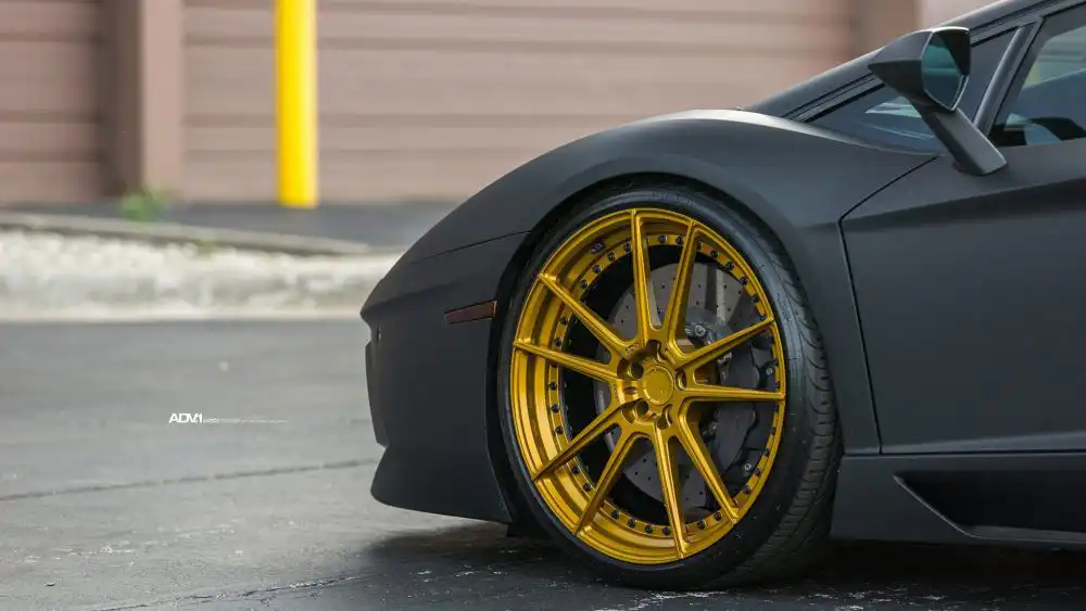 Satin Matte Black Lamborghini Aventador Gets ADV.1 Wheels 45 Satin Matte Black Lamborghini Aventador WithADV.1 Wheels Wallpaper