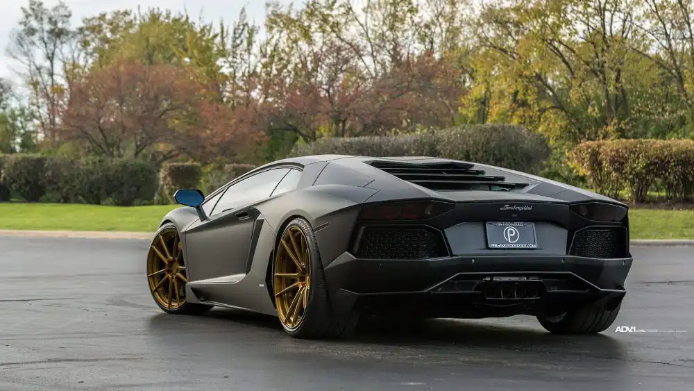 Satin Matte Black Lamborghini Aventador Gets ADV.1 Wheels 57 Satin Matte Black Lamborghini Aventador With ADV.1 Wheels Wallpaper
