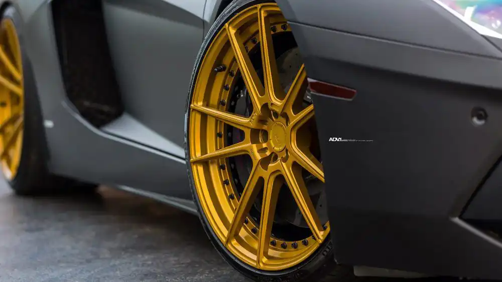 Satin Matte Black Lamborghini Aventador Gets ADV.1 Wheels 53 Satin Matte Black Lamborghini Aventador With ADV.1 Wheels Wallpaper