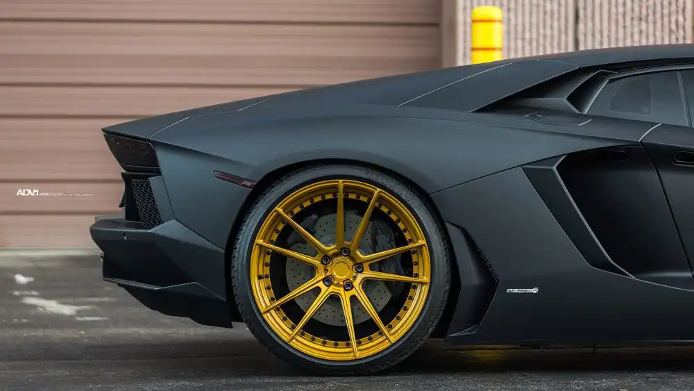 Satin Matte Black Lamborghini Aventador Gets ADV.1 Wheels 52 Satin Matte Black Lamborghini Aventador With ADV.1 Wheels Wallpaper