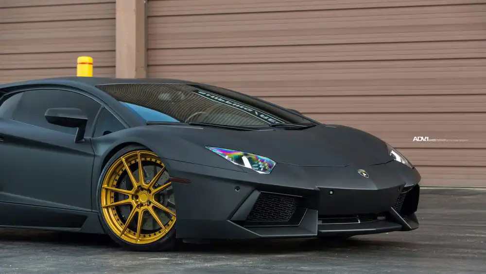Satin Matte Black Lamborghini Aventador Gets ADV.1 Wheels 51 Satin Matte Black Lamborghini Aventador With ADV.1 Wheels Wallpaper