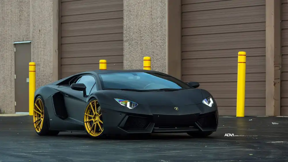 Satin Matte Black Lamborghini Aventador Gets ADV.1 Wheels 50 Satin Matte Black Lamborghini Aventador With ADV.1 Wheels Wallpaper