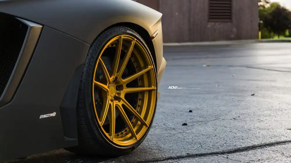 Satin Matte Black Lamborghini Aventador Gets ADV.1 Wheels 49 Satin Matte Black Lamborghini Aventador With ADV.1 Wheels Wallpaper