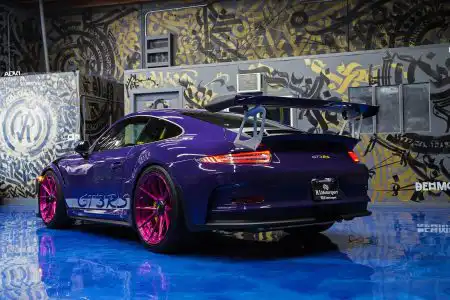 Ultraviolet Purple Porsche 911 GT3 RS Upgraded With Pink ADV.1 Wheels