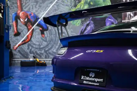 Ultraviolet Purple Porsche 911 GT3 RS Upgraded With Pink ADV.1 Wheels