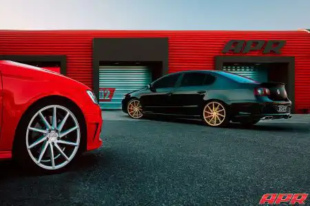 Black VW Passat – Vossen CVT Directional Wheels Wallpaper