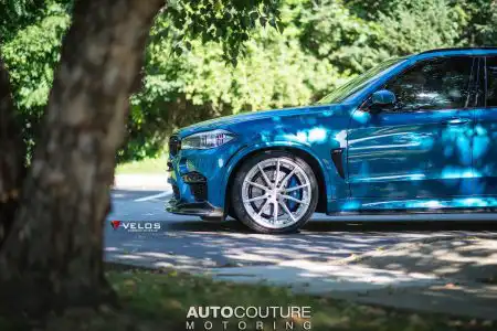 Long Beach Blue BMW X5 M Gets Velos Designwerks Wheels