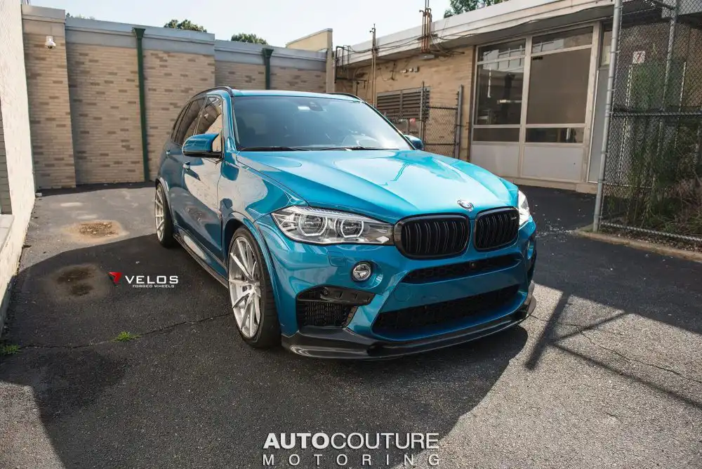 Long Beach Blue BMW X5 M Gets Velos Designwerks Wheels