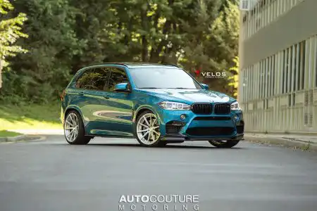 Long Beach Blue BMW X5 M Gets Velos Designwerks Wheels