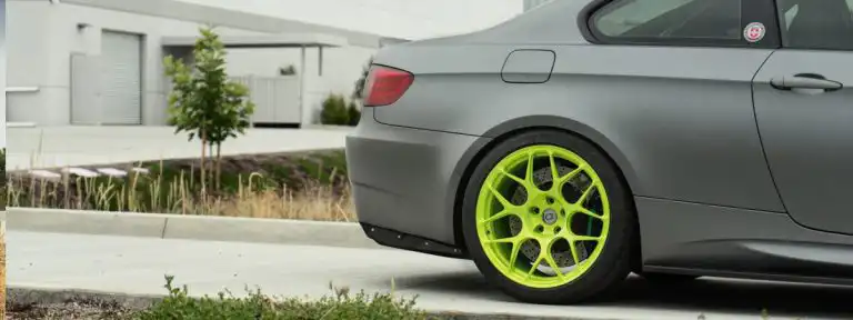 Matte Gray BMW E92 M3 With Brushed Green HRE Wheels